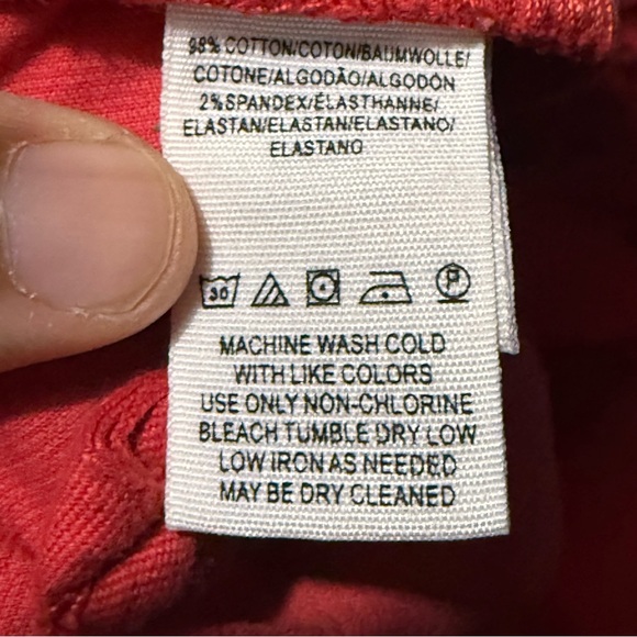 We The Free Corduroy Flare Pants Women's 29 Fall Red Frayed Hem High Rise - Picture 4 of 8